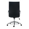 Alera Eddleston Leather Manager Chair, Supports Up to 275 lb, Black Seat/Back, Chrome Base ALEED41B19